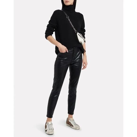 Frame Le High Skinny Croc-Embossed Jeans Size 26 NWOT - Picture 1 of 11